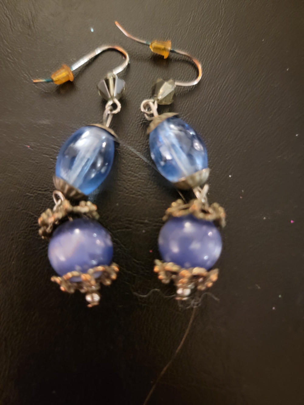 New Nwot Chicos Blue Bead Drop Earrings - Elegant Women's Jewelry
